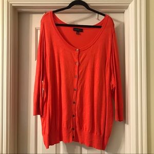 Lane Bryant plus size button down 3/4 sleeve top
